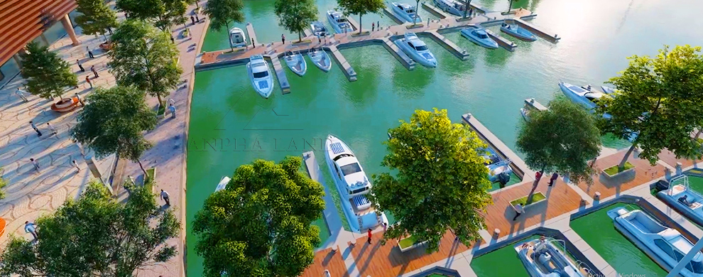 Bến du thuyền ngay tại The Grand Villas Aqua City Đồng Nai